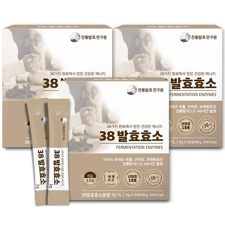 전통발효연구원 38효소, 90g, 3개-추천-상품