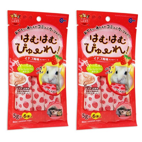 마루칸 하무하무 딸기 퓨레 소동물 간식, 30g, 2개-추천-상품