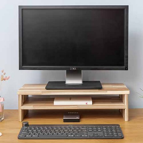 미디움 2단 모니터 받침대 145, 아카시아-추천-상품