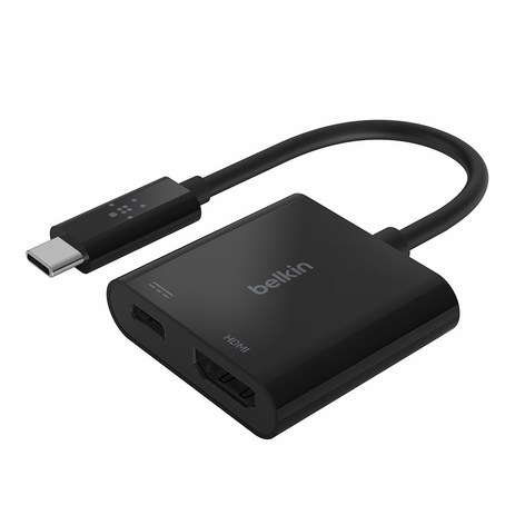 벨킨 USB-C to HDMI + C타입 60W PD 충전 어댑터 4K 영상출력 썬더볼트3 호환 젠더 AVC002-추천-상품