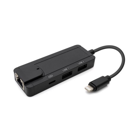 컴스-8핀-4-in-1-8PIN-to-USB-2Port-RJ45-LAN-이더넷-컨버터-마우스-키보드-사용-FW414-블랙-추천-상품