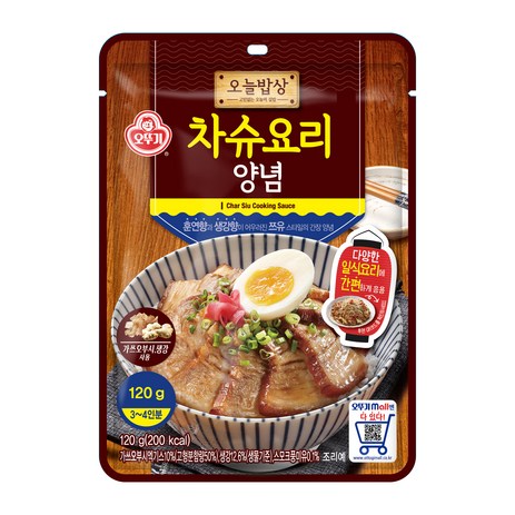 오뚜기 오늘밥상 차슈요리양념, 120g, 1개-추천-상품