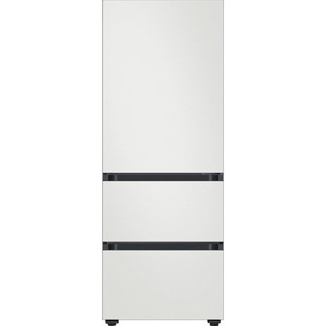 삼성전자 BESPOKE 김치플러스 3도어 키친핏 냉장고 313L 방문설치, 코타 화이트, RQ33C74C301-추천-상품