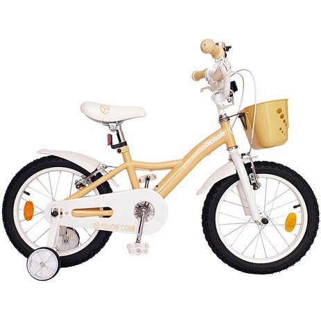 옐로우콘 스티치 아동용 보조바퀴 자전거 80% 조립배송, 옐로우, 126cm-추천-상품