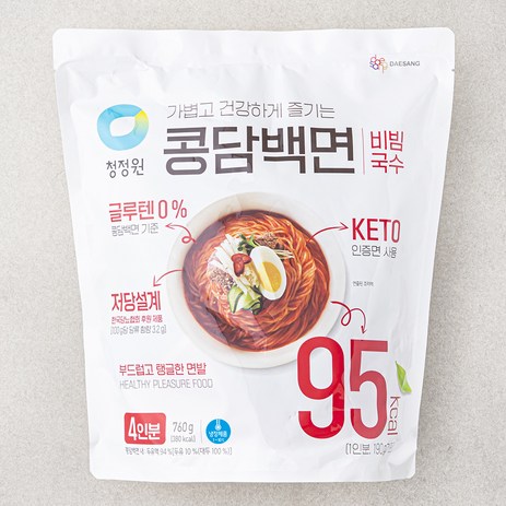 청정원 콩담백면 비빔국수 4인분, 760g, 1개-추천-상품