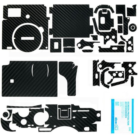 JJC 카메라 스킨 스크래치 보호 필름 카본 블랙, 소니 A7C, 1세트-추천-상품