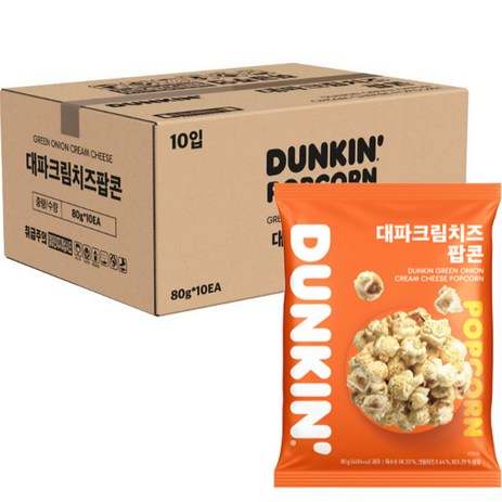 던킨 대파크림치즈 팝콘, 10개, 80g-추천-상품