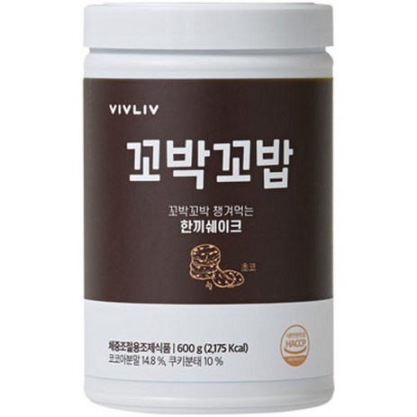 꼬박꼬밥 식사대용 초코 맛 한끼 쉐이크, 600g, 1개-추천-상품