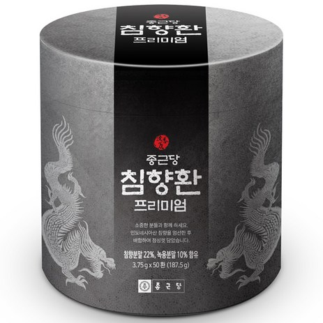 종근당 침향환 프리미엄 침향22% 녹용10% 3.75g x 50환, 187.5g, 1개-추천-상품