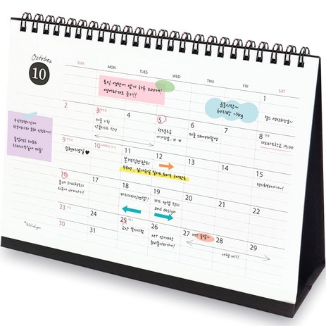 아이씨엘디자인 Desk Scheduler Calendar 2024 라지, 블랙, 1개-추천-상품