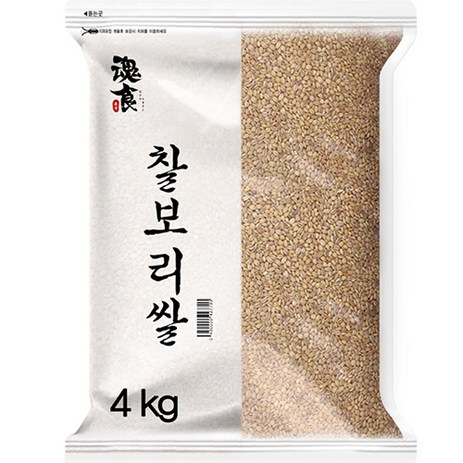 혼식 2023년산 햇곡 찰보리쌀, 1개, 4kg-추천-상품