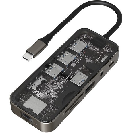 앱코 AMH USB C타입 강화유리 10 in 1 멀티 허브 AMB10IN1, 혼합색상-추천-상품