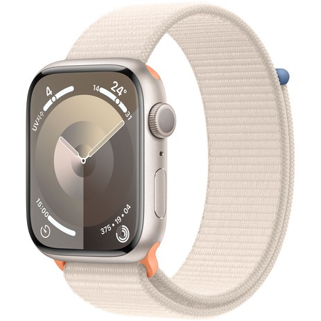 Apple 애플워치 9 GPS, 45mm, 스타라이트 / 스타라이트 스포츠 루프, Loop-추천-상품