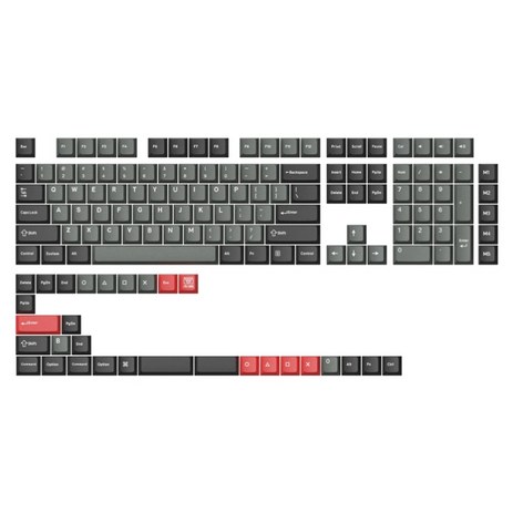 키크론 액세서리 더블 샷 Cherry 프로파일 PBT 풀 키캡 세트 143키, 일반형, Dolch Red, PBT-65-EN-추천-상품