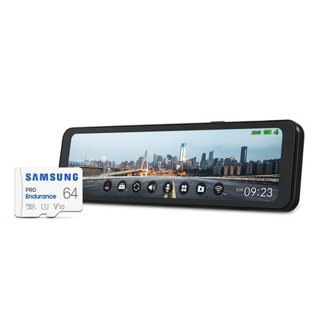 파인뷰 전후방 QHD/FHD 2채널 룸미러 블랙박스 R5 POWER, 64GB, 무료장착쿠폰 + GPS 안테나 + 실내장착형 후방카메라-추천-상품