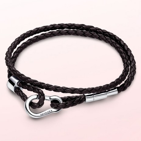 판도라 여성용 더블 레더 브레이슬릿 팔찌 593338C01-추천-상품