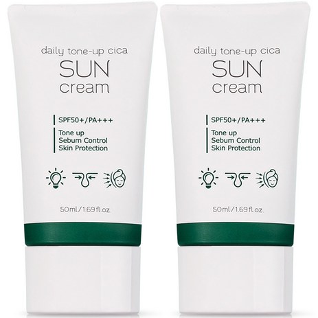 프레티 데일리 톤업 시카 선크림 SPF50+ PA+++, 50ml, 2개-추천-상품
