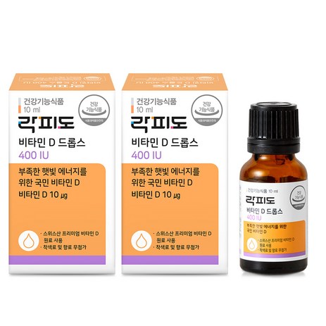 락피도 비타민D 드롭스 400IU, 10ml, 2개-추천-상품