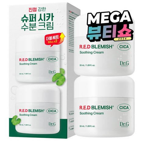 닥터지 레드 블레미쉬 시카 수딩 크림 듀오 기획세트, 50ml, 2개-추천-상품