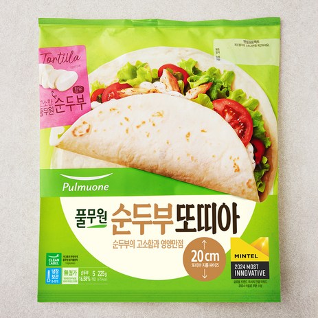 풀무원 순두부 또띠아 20cm 5입, 225g, 1개-추천-상품