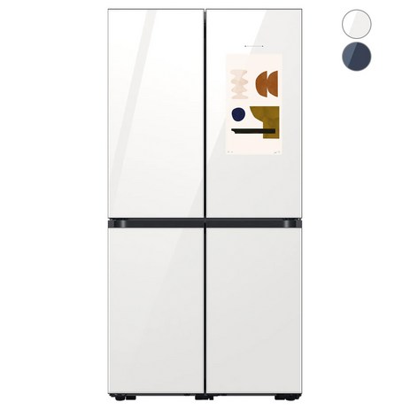 [색상선택형] 삼성전자 비스포크 4도어 프리스탠딩 패밀리허브 냉장고 839L 방문설치, RF85B95E1APW-추천-상품