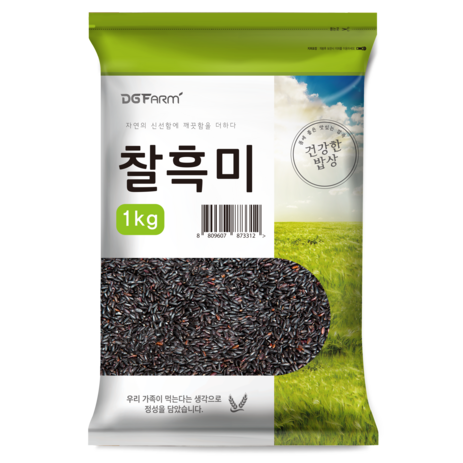 건강한밥상 국산 찰흑미, 1kg, 1개-추천-상품