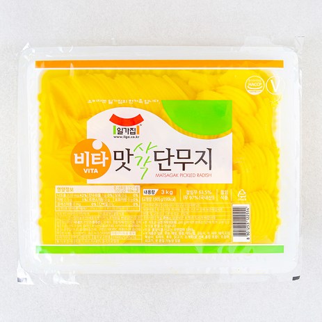 일가집 반달 맛사각단무지, 3kg, 1개-추천-상품