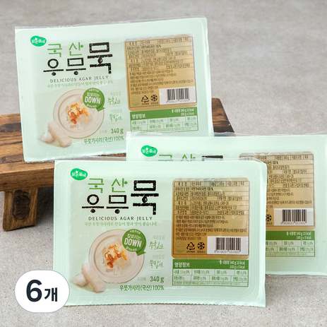 맑은물에 우무묵, 340g, 6개-추천-상품