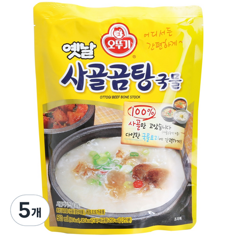 오뚜기옛날 사골곰탕 국물, 500g, 5개-추천-상품