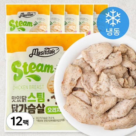 맛있닭 스팀 닭가슴살 오리지널 (냉동), 100g, 12팩-추천-상품