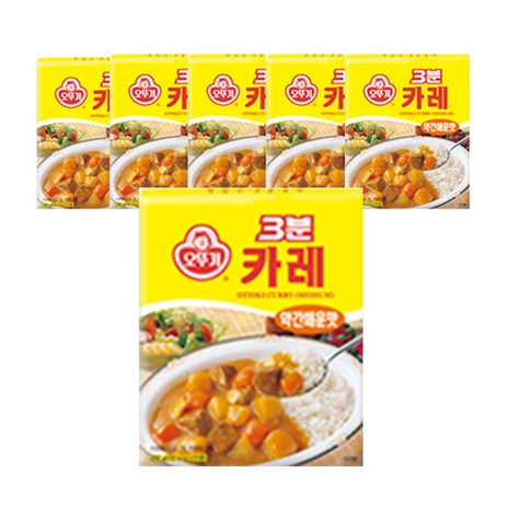 오뚜기 즉석 3분 카레 약간매운맛, 200g, 6개-추천-상품