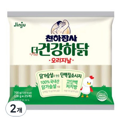 진주햄 천하장사 더 건강하닭 소시지, 700g, 2개-추천-상품