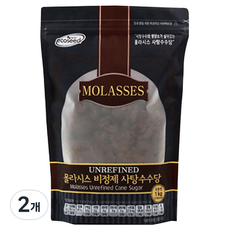 썬앤지 몰라시스 비정제 사탕수수당, 1kg, 2개-추천-상품