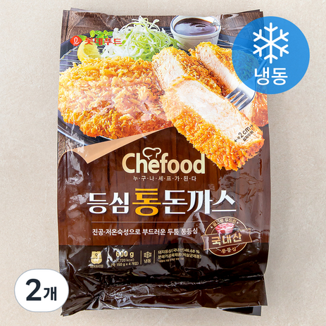 쉐푸드 등심통돈까스 (냉동), 600g, 2개-추천-상품