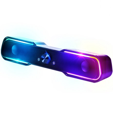 로이체-2채널-멀티미디어-RGB-레인보우-LED-게이밍-사운드바-스피커-블랙에디션-RSB-G5000-추천-상품