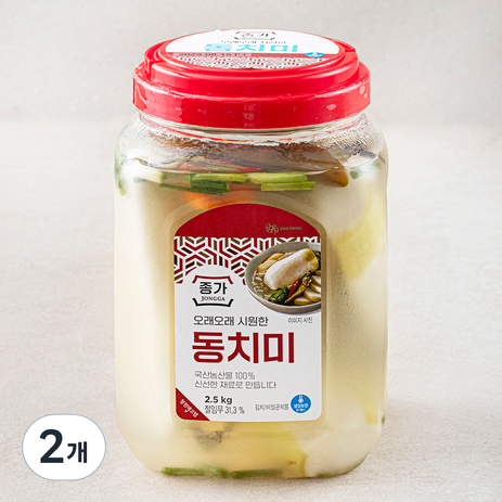 대상 종가 시원한 동치미 PET, 2.5kg, 2개-추천-상품