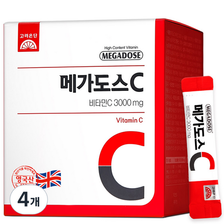 고려은단 메가도스C 비타민C 3000mg, 60포, 180g, 4개-추천-상품