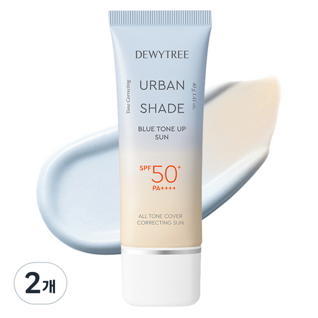 듀이트리 어반 쉐이드 블루 톤업 선크림 SPF50+ PA++++, 40g, 2개-추천-상품