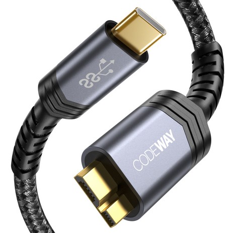 코드웨이 USB C타입 to 마이크로B 외장하드 케이블, 1개, 0.3m-추천-상품