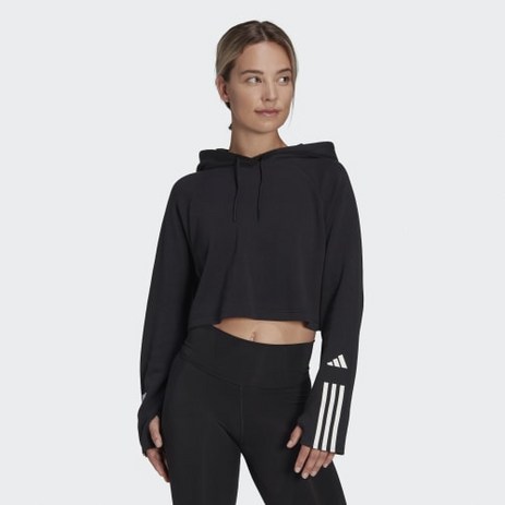 아디다스-ADIDAS-퍼포먼스-우먼스-트레인-에센셜-트레인-코튼-3S-후디-크롭티-스포츠크롭티-후드크롭티-HN5554/HR7855/HR7856-추천-상품