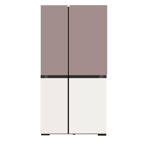 [색상선택형]-LG전자-디오스-오브제컬렉션-양문형-냉장고-메탈-832L-방문설치-클레이-핑크(상단)-+-베이지(하단)-S834MKE10-추천-상품