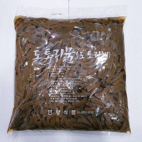 Since1967 한양식품 최상급 100% 도토리 도토리묵채 도토리묵 도토리슬라이스 업소용 5kg, 1개-추천-상품