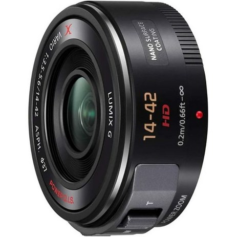 파나소닉 루믹스 GX 바리오 파워 줌 렌즈 1442MM F3.55.6 ASP 미러리스 마이크로 4분의 1 O.I.S HPS14042K USA 블랙, Black, 1개-추천-상품