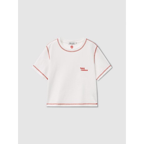 매장정품 탭루덴스 TABBLUDENS WM_Orange Stitch Tee_Off White 24-141 441138-추천-상품