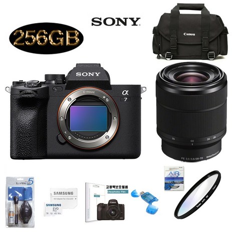 SONY 풀프레임 미러리스 A7M4+FE 28-70mm F3.5-5.6 OSS+256G+KENKO AIR UV 필터+대형카메라BAG+크리닝킷+LCD필름+리더기 고용량 풀패키지-추천-상품