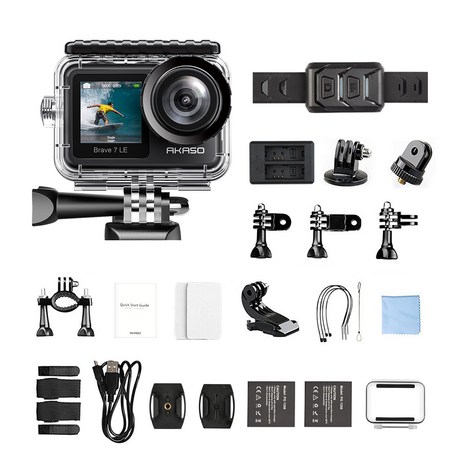 AKASO-Brave-7-LE-4K30FPS-20MP-WiFi-터치스크린-방수-액션캠-자전거-오토바이-블랙박스{프로페셔널-버전}-b7-le-추천-상품