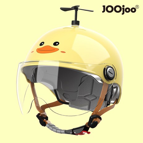쥬주헬멧 귀여운 오토바이 킥보드 헬멧, 옐로우) 오리덕 (여성용)-추천-상품
