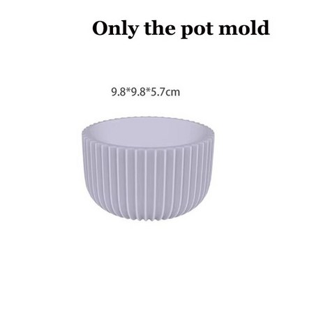 스트라이프 보울 콘크리트 몰드 양초 용기 병 실리콘 보석 상자 석고 제스모나이트 시멘트 보관 냄비, [01] pot mold-추천-상품