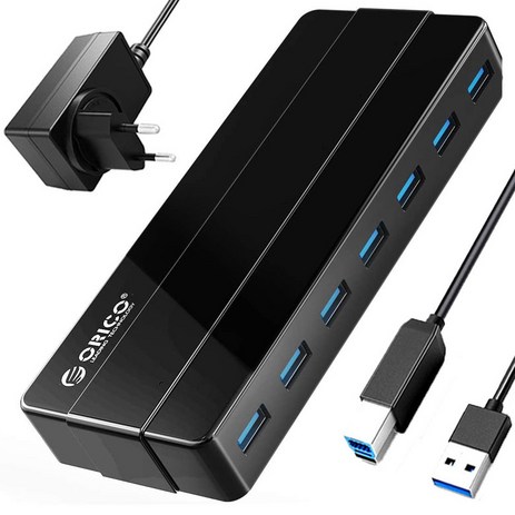 오리코 7포트 USB 3.0 허브 H7928-U3, 블랙-추천-상품