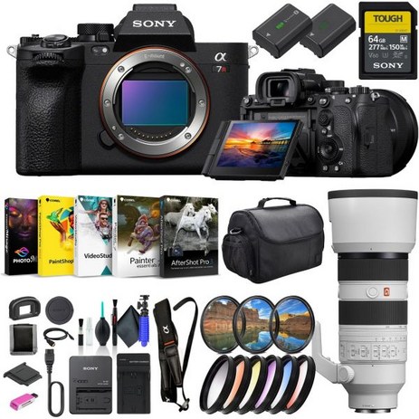 소니 카메라 Sony a7R V Mirrorless Camera ILCE7RM5B Sony FE 70-200mm Lens SEL70200GM2 64GB Memory Card Fil-추천-상품